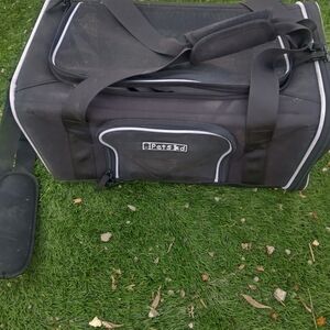 Black Duffel-Style Travel Carrier for Men